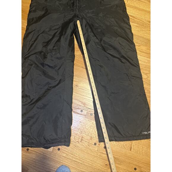 Vintage Polaris Black Snowmobile Thermolite Bib Overalls Made in Canada Mens 2XL - Picture 6 of 10